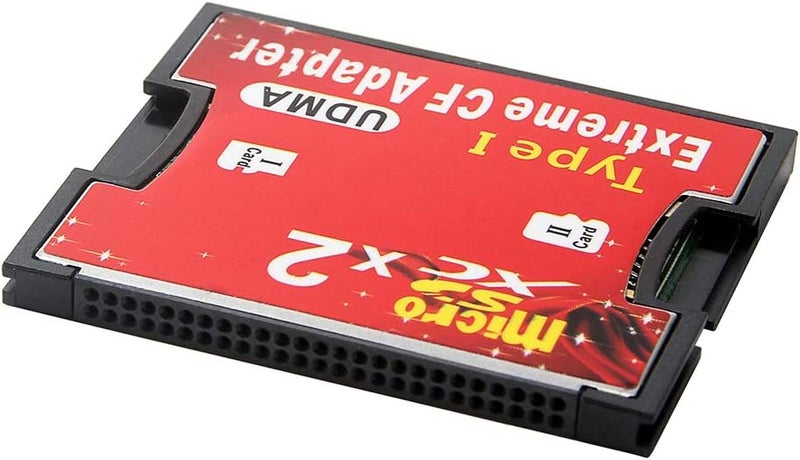 Mustpoint Double Slot Micro SD TF to CF Adapter UDMA Compact Card Holder Type I Card Converter Black - Image 3
